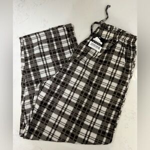 St. John's Bay Plaid Joggers in Black and White
